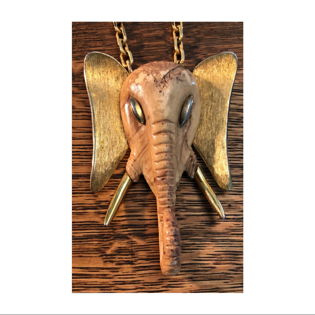 Luca Razza 1970s Elephant Necklace